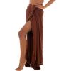 imageBack From Bali Womens Beaded Sarong Swimsuit Beach Cover Up Bathing Suit Bikini Wrap with Coconut ClipBrown