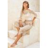 imageBack From Bali Womens Boho Wide Leg Loose Pants Cropped Rayon Summer Beach Pants Smocked Waist S4XLBeige