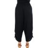 imageBack From Bali Womens Boho Wide Leg Loose Pants Cropped Rayon Summer Beach Pants Smocked Waist S4XLBlack