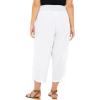 imageBack From Bali Womens Boho Wide Leg Loose Pants Cropped Rayon Summer Beach Pants Smocked Waist S4XLWhite