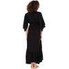 imageBack From Bali Womens Casual Boho Dress Long Maxi Flowy Dresses with Deep V Neck Summer SundressBlack