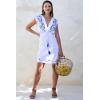 imageBack From Bali Womens Dress Boho Embroidered Sleeveless Summer Sundress Deep V Neck Midi Short DressWhite