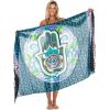 imageBack From Bali Womens Evil Eye Sarong Swimsuit Cover Up Greek Island Third Eye Pareo Wrap SkirtBlue Eye Circle