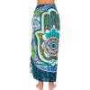 imageBack From Bali Womens Evil Eye Sarong Swimsuit Cover Up Greek Island Third Eye Pareo Wrap SkirtBlue Eye Circle