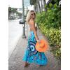 imageBack From Bali Womens Evil Eye Sarong Swimsuit Cover Up Greek Island Third Eye Pareo Wrap SkirtKhaki Eye