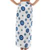 imageBack From Bali Womens Evil Eye Sarong Swimsuit Cover Up Greek Island Third Eye Pareo Wrap SkirtParos White