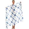 imageBack From Bali Womens Evil Eye Sarong Swimsuit Cover Up Greek Island Third Eye Pareo Wrap SkirtParos White