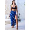imageBack From Bali Womens Evil Eye Sarong Swimsuit Cover Up Greek Island Third Eye Pareo Wrap SkirtParos White
