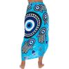 imageBack From Bali Womens Evil Eye Sarong Swimsuit Cover Up Greek Island Third Eye Pareo Wrap SkirtTurquoise Eye