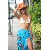 imageBack From Bali Womens Evil Eye Sarong Swimsuit Cover Up Greek Island Third Eye Pareo Wrap SkirtTurquoise Eye