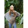imageBack From Bali Womens Knit Sweater Cape Boho Soft T Neck Cowl Neck Poncho TasselsBeige