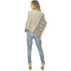 imageBack From Bali Womens Knit Sweater Cape Boho Soft T Neck Cowl Neck Poncho TasselsBeige