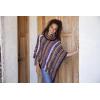 imageBack From Bali Womens Knit Sweater Cape Boho Soft T Neck Cowl Neck Poncho TasselsColorful