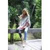 imageBack From Bali Womens Knit Sweater Cape Boho Soft T Neck Cowl Neck Poncho TasselsColorful Olive