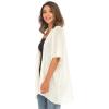 imageBack From Bali Womens Long Shrug Cotton Cardigan Sweater Open Front Short Sleeve for Dresses PantsCream