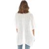 imageBack From Bali Womens Long Shrug Cotton Cardigan Sweater Open Front Short Sleeve for Dresses PantsWhite