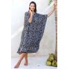 imageBack From Bali Womens Loose Maxi Long Beach Dress Cover Up Caftan FloralGrey