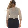 imageBack From Bali Womens Plus Size Sheer Ruffle Shrug Lightweight Bolero Cardigan Arm Cover 2X 3X 4XBeige