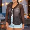 imageBack From Bali Womens Plus Size Sheer Ruffle Shrug Lightweight Bolero Cardigan Arm Cover 2X 3X 4XBeige