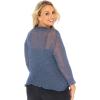 imageBack From Bali Womens Plus Size Sheer Ruffle Shrug Lightweight Bolero Cardigan Arm Cover 2X 3X 4XBlue Jean