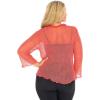 imageBack From Bali Womens Plus Size Sheer Ruffle Shrug Lightweight Bolero Cardigan Arm Cover 2X 3X 4XCoral Pink