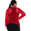 imageBack From Bali Womens Plus Size Sheer Ruffle Shrug Lightweight Bolero Cardigan Arm Cover 2X 3X 4XFiesta Red