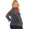 imageBack From Bali Womens Plus Size Sheer Ruffle Shrug Lightweight Bolero Cardigan Arm Cover 2X 3X 4XGunmetal