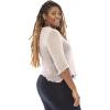 imageBack From Bali Womens Plus Size Sheer Ruffle Shrug Lightweight Bolero Cardigan Arm Cover 2X 3X 4XLight Pink