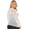 imageBack From Bali Womens Plus Size Sheer Ruffle Shrug Lightweight Bolero Cardigan Arm Cover 2X 3X 4XWhite New