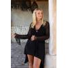 imageBack From Bali Womens Plus Size Sheer Shrug Cardigan Long Bell Sleeves Lightweight Knit Bolero 2X 3X 4XBlack