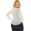 imageBack From Bali Womens Plus Size Sheer Shrug Cardigan Long Bell Sleeves Lightweight Knit Bolero 2X 3X 4XCreamoffwhite