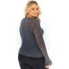 imageBack From Bali Womens Plus Size Sheer Shrug Cardigan Long Bell Sleeves Lightweight Knit Bolero 2X 3X 4XGunmetal Grey