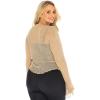 imageBack From Bali Womens Plus Size Sheer Shrug Cardigan Long Bell Sleeves Lightweight Knit Bolero 2X 3X 4XMocca