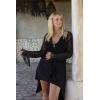 imageBack From Bali Womens Plus Size Sheer Shrug Cardigan Long Bell Sleeves Lightweight Knit Bolero 2X 3X 4XTurquoise