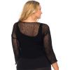 imageBack From Bali Womens Plus Size Shrug Bolero Sheer Cardigan Arm Cover 2X 3X 4X LightweightBlack