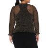 imageBack From Bali Womens Plus Size Shrug Bolero Sheer Cardigan Arm Cover 2X 3X 4X LightweightBlack Gold
