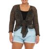 imageBack From Bali Womens Plus Size Shrug Bolero Sheer Cardigan Arm Cover 2X 3X 4X LightweightBlack Gold