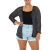 imageBack From Bali Womens Plus Size Shrug Bolero Sheer Cardigan Arm Cover 2X 3X 4X LightweightBlack Silver