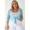 imageBack From Bali Womens Plus Size Shrug Bolero Sheer Cardigan Arm Cover 2X 3X 4X LightweightBrown