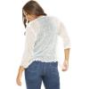 imageBack From Bali Womens Plus Size Shrug Bolero Sheer Cardigan Arm Cover 2X 3X 4X LightweightCreamOffwhite