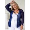 imageBack From Bali Womens Plus Size Shrug Bolero Sheer Cardigan Arm Cover 2X 3X 4X LightweightDark Navy
