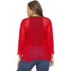 imageBack From Bali Womens Plus Size Shrug Bolero Sheer Cardigan Arm Cover 2X 3X 4X LightweightFiesta Red