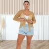 imageBack From Bali Womens Plus Size Shrug Bolero Sheer Cardigan Arm Cover 2X 3X 4X LightweightGold Natural