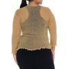 imageBack From Bali Womens Plus Size Shrug Bolero Sheer Cardigan Arm Cover 2X 3X 4X LightweightGold Natural
