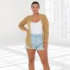 imageBack From Bali Womens Plus Size Shrug Bolero Sheer Cardigan Arm Cover 2X 3X 4X LightweightGold Natural