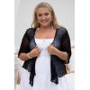 imageBack From Bali Womens Plus Size Shrug Bolero Sheer Cardigan Arm Cover 2X 3X 4X LightweightGreen