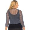 imageBack From Bali Womens Plus Size Shrug Bolero Sheer Cardigan Arm Cover 2X 3X 4X LightweightGrey