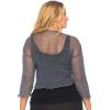 imageBack From Bali Womens Plus Size Shrug Bolero Sheer Cardigan Arm Cover 2X 3X 4X LightweightGunmetal