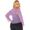 imageBack From Bali Womens Plus Size Shrug Bolero Sheer Cardigan Arm Cover 2X 3X 4X LightweightLavender