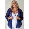 imageBack From Bali Womens Plus Size Shrug Bolero Sheer Cardigan Arm Cover 2X 3X 4X LightweightNavy